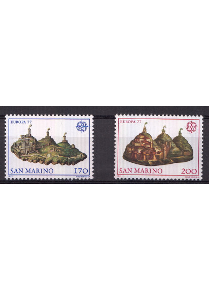 1977 San Marino Europa 2 valori nuovi Sassone 978-9